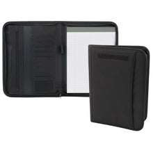 Load image into Gallery viewer, Zippered Padfolio- Black