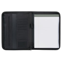 Load image into Gallery viewer, Zippered Padfolio - Black