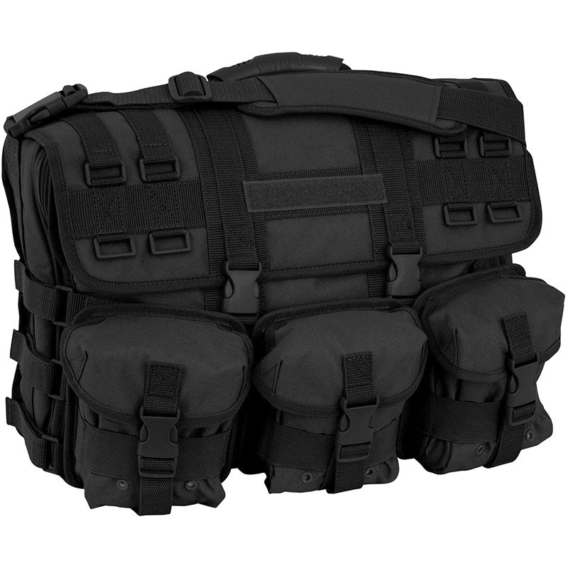 UTG Multi-functional Tactical Messenger Bag, Black PVC-P218B - KD Sporting  Group
